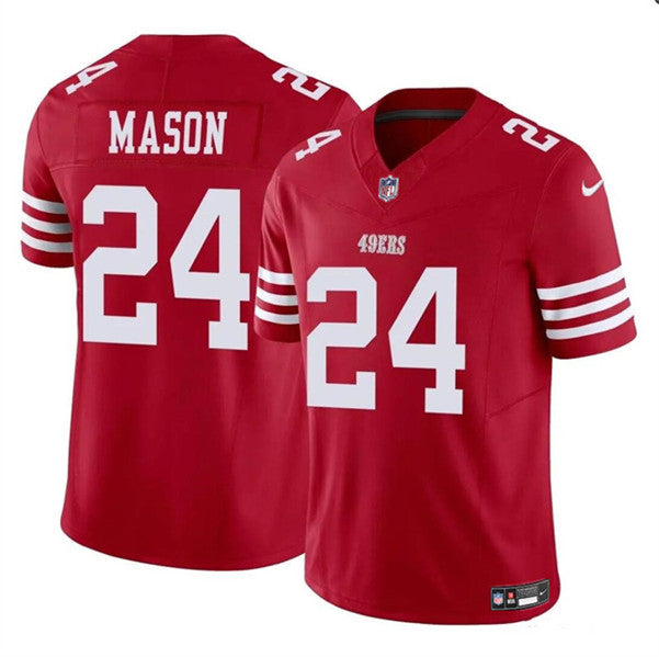 Jordan Mason San Francisco 49ers red FUSE jersey