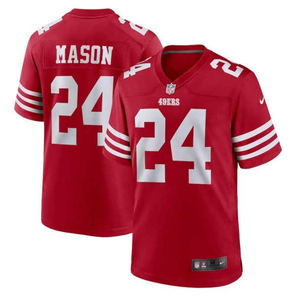 Jordan Mason San Francisco 49ers red Game jersey