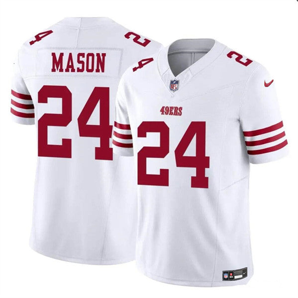 Jordan Mason San Francisco 49ers white FUSE jersey