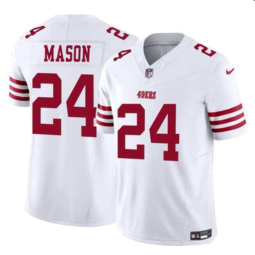 Jordan Mason San Francisco 49ers white FUSE jersey