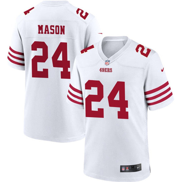 Jordan Mason San Francisco 49ers white Game jersey