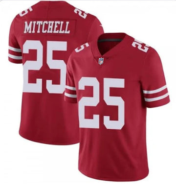 Eli Mitchell San Francisco 49ers red jersey