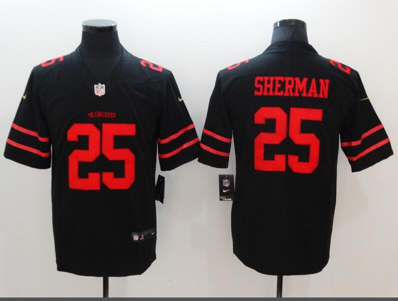 Richard Sherman San Francisco 49ers black jersey
