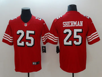 Richard Sherman San Francisco 49ers red jersey