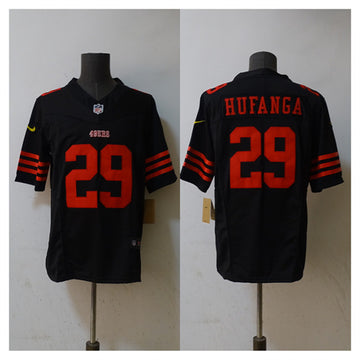 Talanoa Hufanga San Francisco 49ers black FUSE jersey