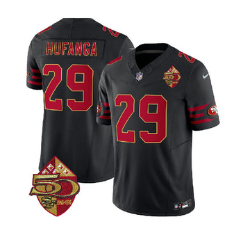 Talanoa Hufanga San Francisco 49ers black FUSE jersey