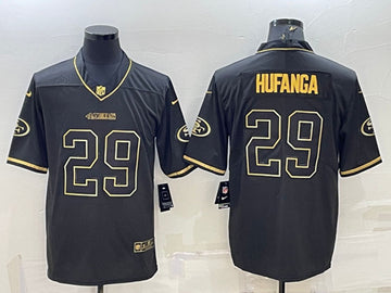 Talanoa Hufanga San Francisco 49ers black jersey