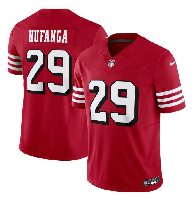 Talanoa Hufanga New San Francisco 49ers red FUSE jersey