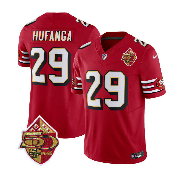 Talanoa Hufanga San Francisco 49ers red FUSE jersey