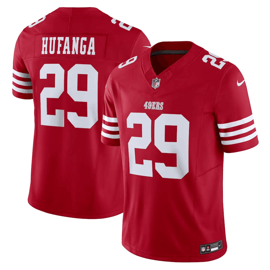 Talanoa Hufanga San Francisco 49ers red FUSE jersey