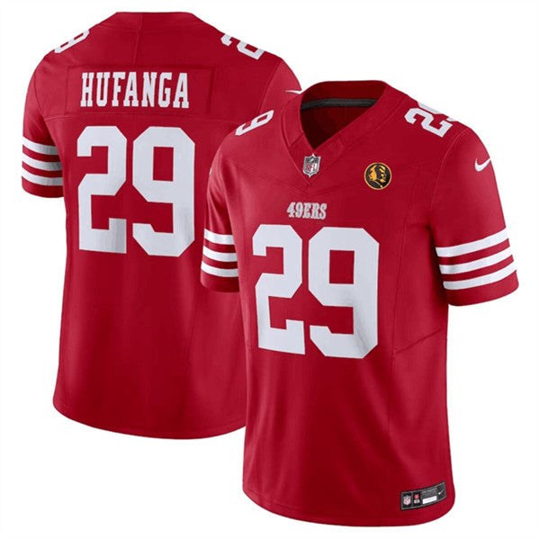 Talanoa Hufanga San Francisco 49ers red FUSE jersey
