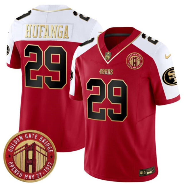 Talanoa Hufanga San Francisco 49ers red-white FUSE jersey