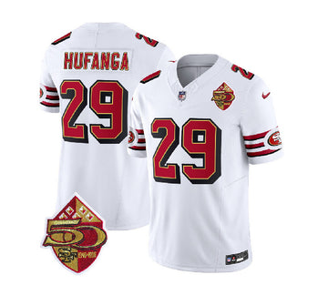 Talanoa Hufanga San Francisco 49ers white FUSE jersey
