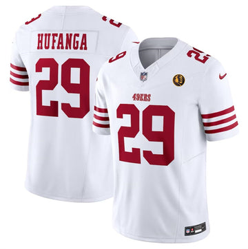 Talanoa Hufanga San Francisco 49ers white FUSE jersey