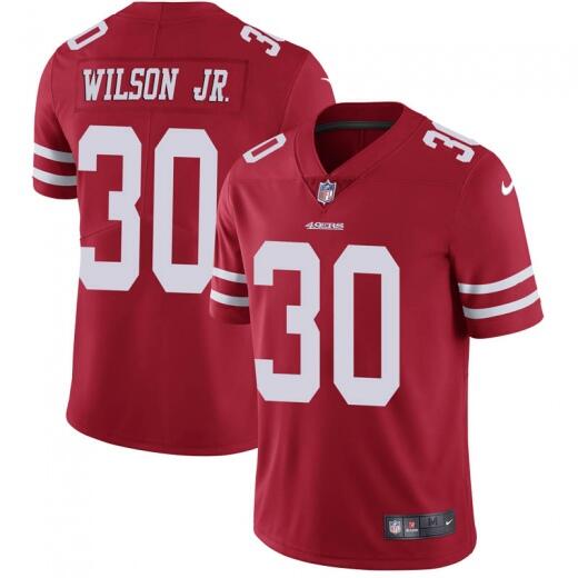 Jeff Wilson Jr San Francisco 49ers red jersey
