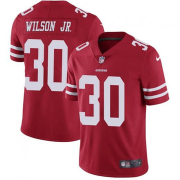 Jeff Wilson Jr San Francisco 49ers red jersey