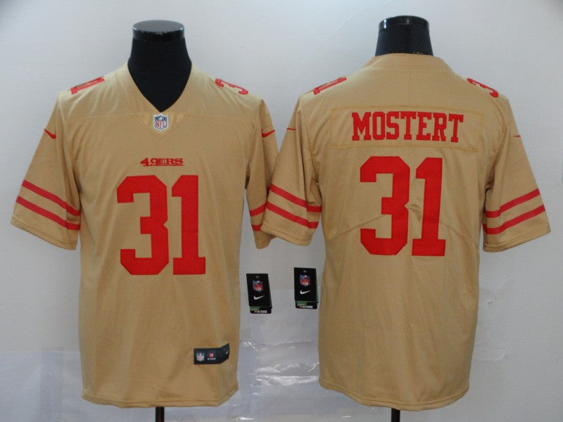 Raheem Mostert San Francisco 49ers gold Inverted Legend jersey
