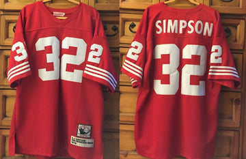 OJ Simpson San Francisco 49ers red Throwback jersey