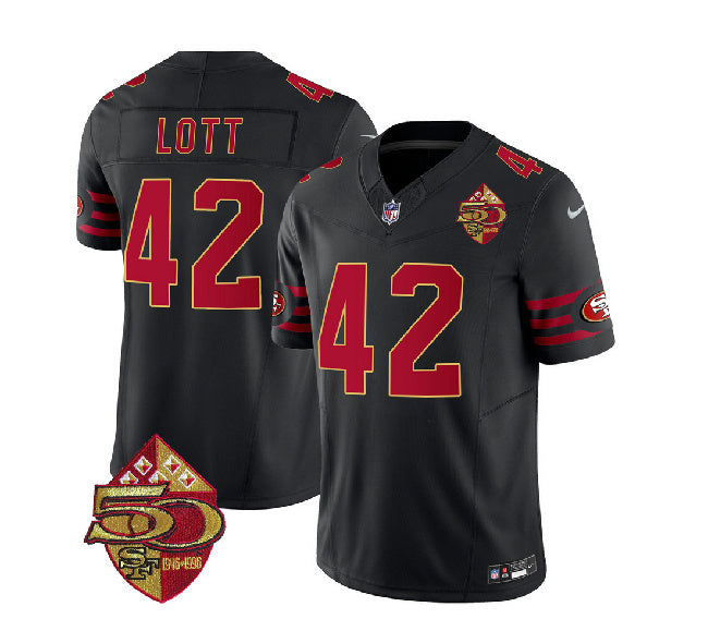 Ronnie Lott San Francisco 49ers black FUSE jersey