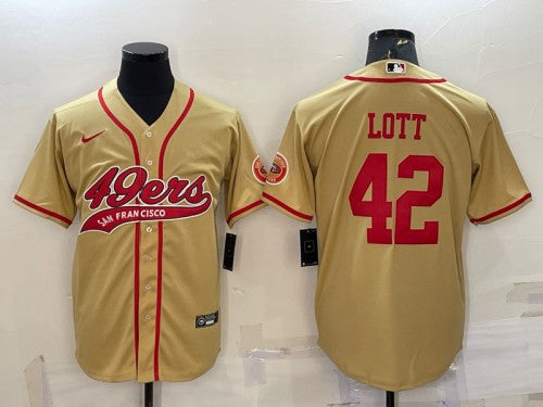 Ronnie Lott San Francisco 49ers gold jersey