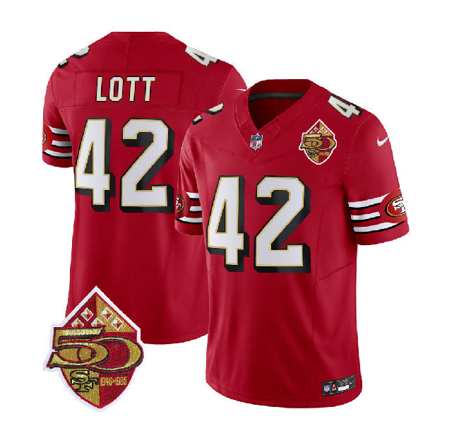 Ronnie Lott San Francisco 49ers red FUSE jersey
