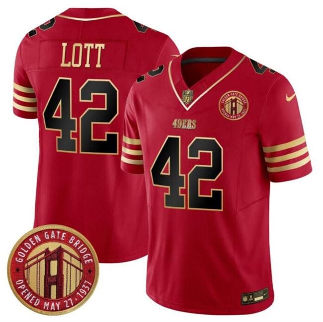 Ronnie Lott San Francisco 49ers red FUSE jersey