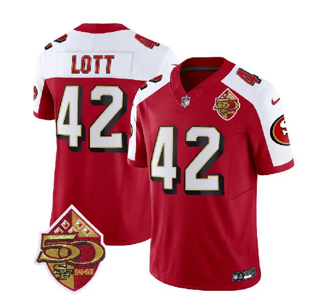 Ronnie Lott San Francisco 49ers red-white FUSE jersey
