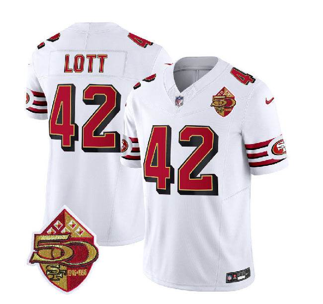 Ronnie Lott San Francisco 49ers white FUSE jersey