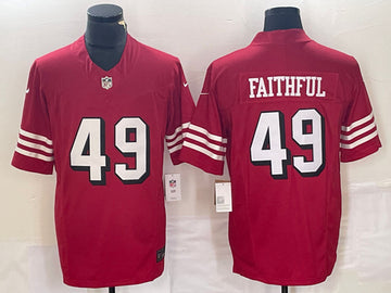 Faithful New San Francisco 49ers red FUSE jersey