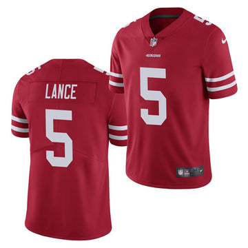 Trey Lance San Francisco 49ers red jersey