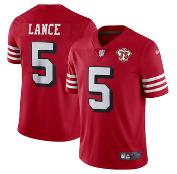 Trey Lance San Francisco 49ers scarlet Alternate jersey