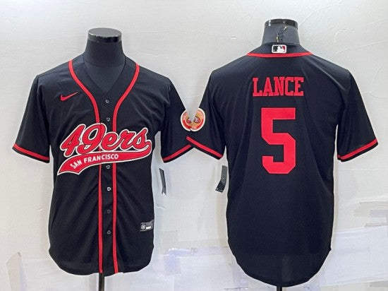 Trey Lance San Francisco 49ers black jersey