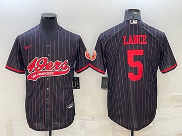 Trey Lance San Francisco 49ers black jersey