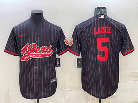 Trey Lance San Francisco 49ers black jersey