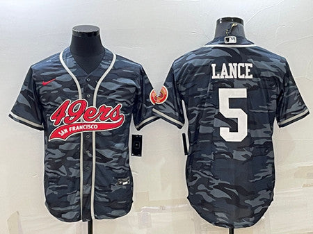 Trey Lance San Francisco 49ers gray Camo jersey