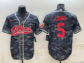 Trey Lance San Francisco 49ers gray Camo jersey