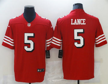 Trey Lance San Francisco 49ers red jersey