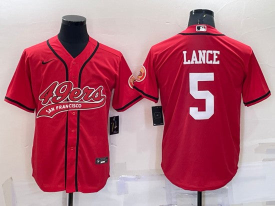 Trey Lance San Francisco 49ers red jersey