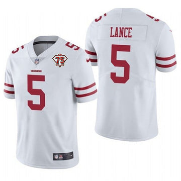 Trey Lance San Francisco 49ers white jersey