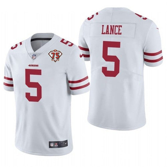 Trey Lance San Francisco 49ers white jersey