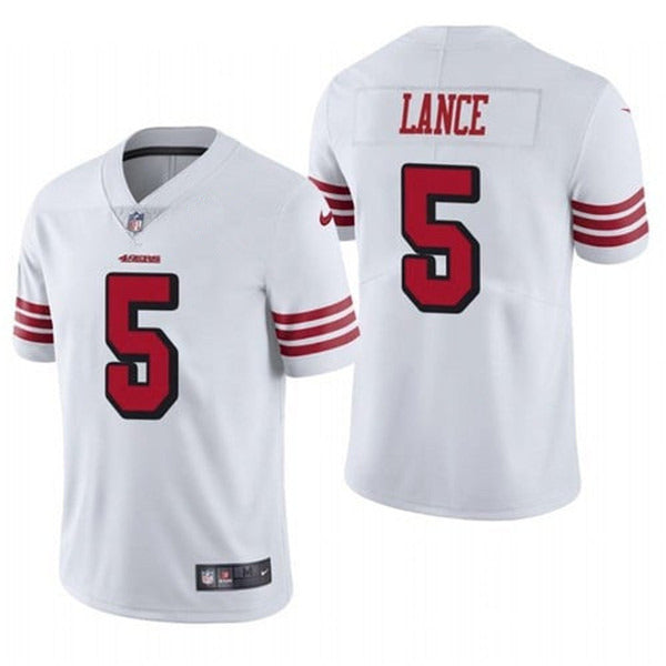 Trey Lance San Francisco 49ers white jersey