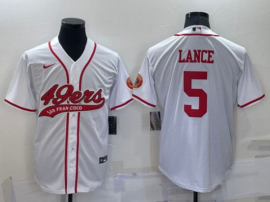 Trey Lance San Francisco 49ers white jersey