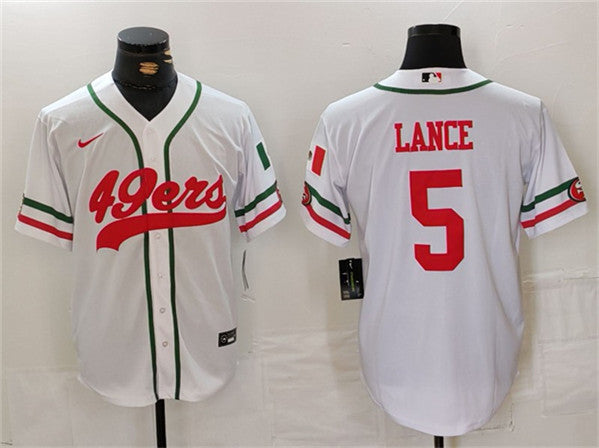 Trey Lance San Francisco 49ers white jersey