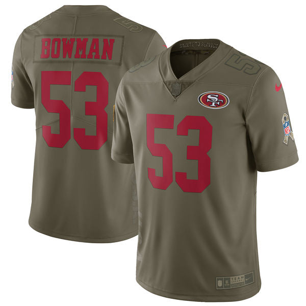 NaVorro Bowman San Francisco 49ers olive Salute To Service jersey