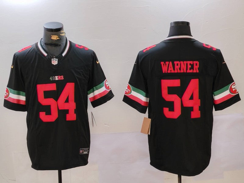 Fred Warner San Francisco 49ers black FUSE jersey