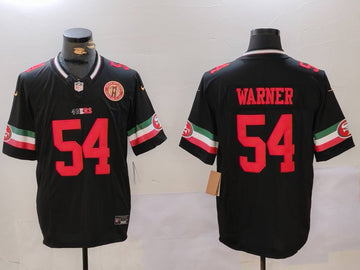 Fred Warner San Francisco 49ers black FUSE jersey