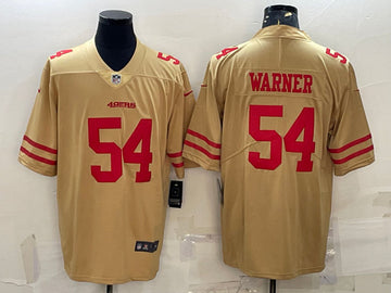 Fred Warner San Francisco 49ers gold jersey