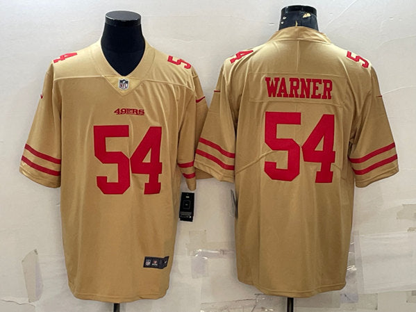 Fred Warner San Francisco 49ers gold jersey