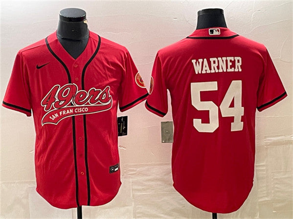 Fred Warner San Francisco 49ers red jersey