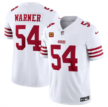 Fred Warner San Francisco 49ers white FUSE jersey